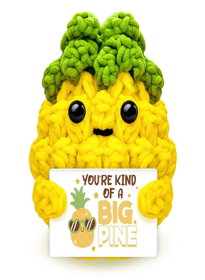 AICHPVOY Handmade Crochet Pineapple Doll with Inspirational Message Gifts for Mom Birthday Mothers Day Best Friend Teacher Appreciation Unique Inspirational Gifts for Mom Small - Image 1